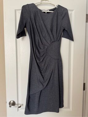 Shabby Apple - Real Beaut! Gray Draped Dress